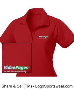 Ladies Red Polo (1) Logo - Logo on Left Chest Area Only. Design Zoom
